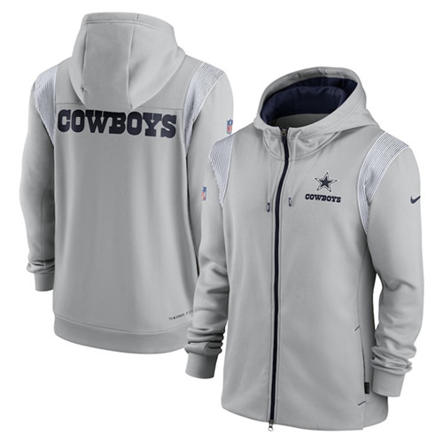 Men's Dallas Cowboys Gray Zipper Hoodie